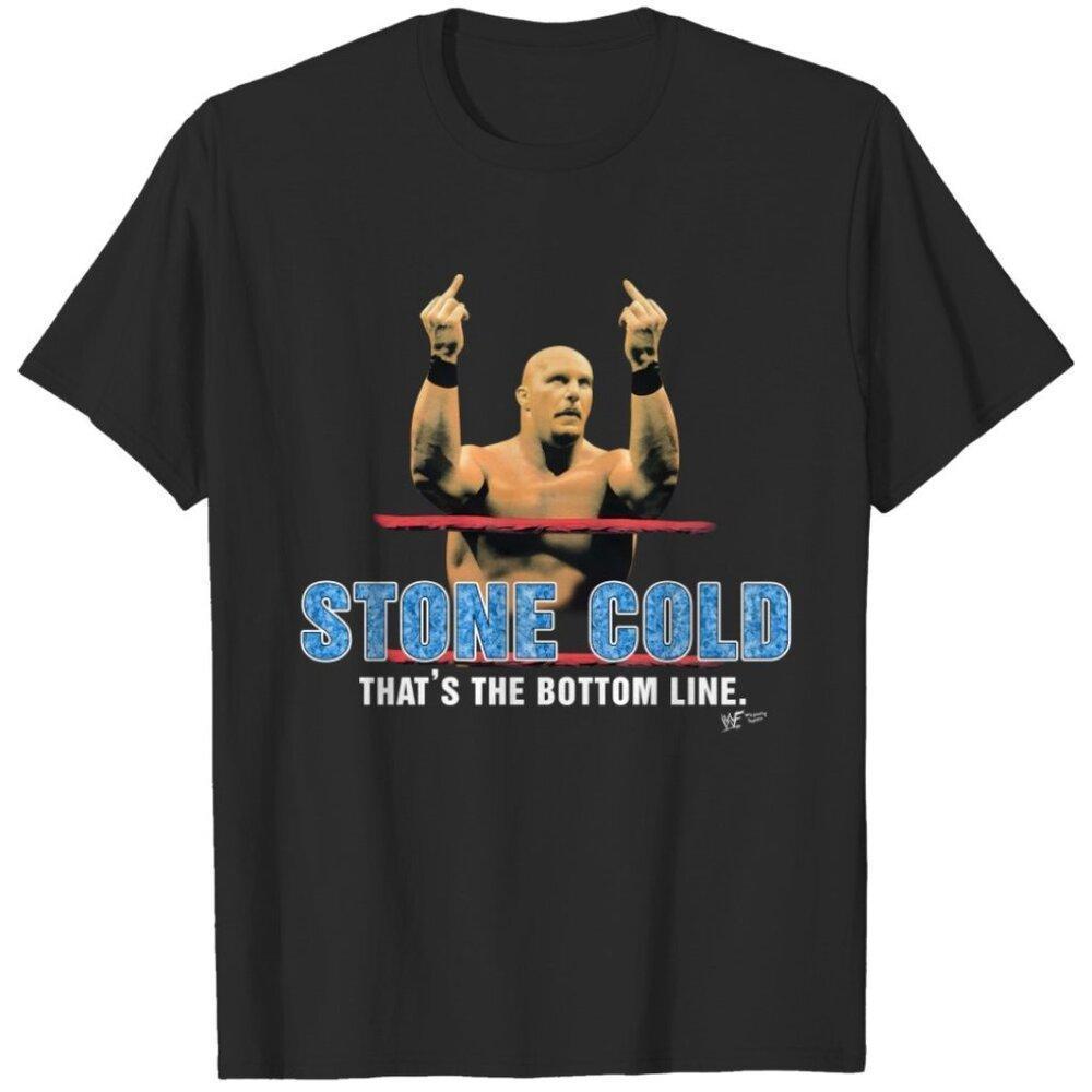 Stone Cold Wwf That The Bottom Line Shirt Black Tee